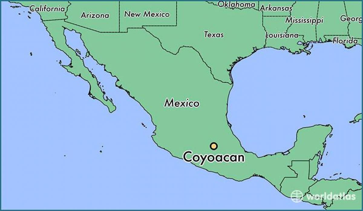 Койоакан w Meksyku mapie