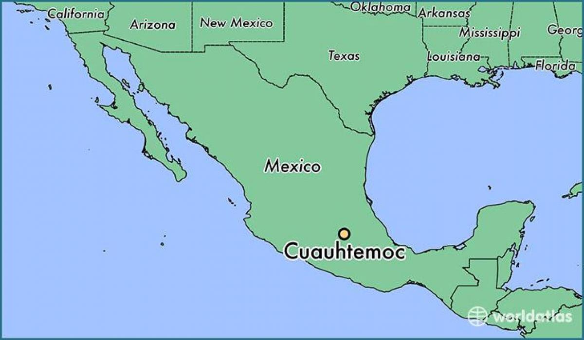 mapa Cuauhtemoc Meksyk 