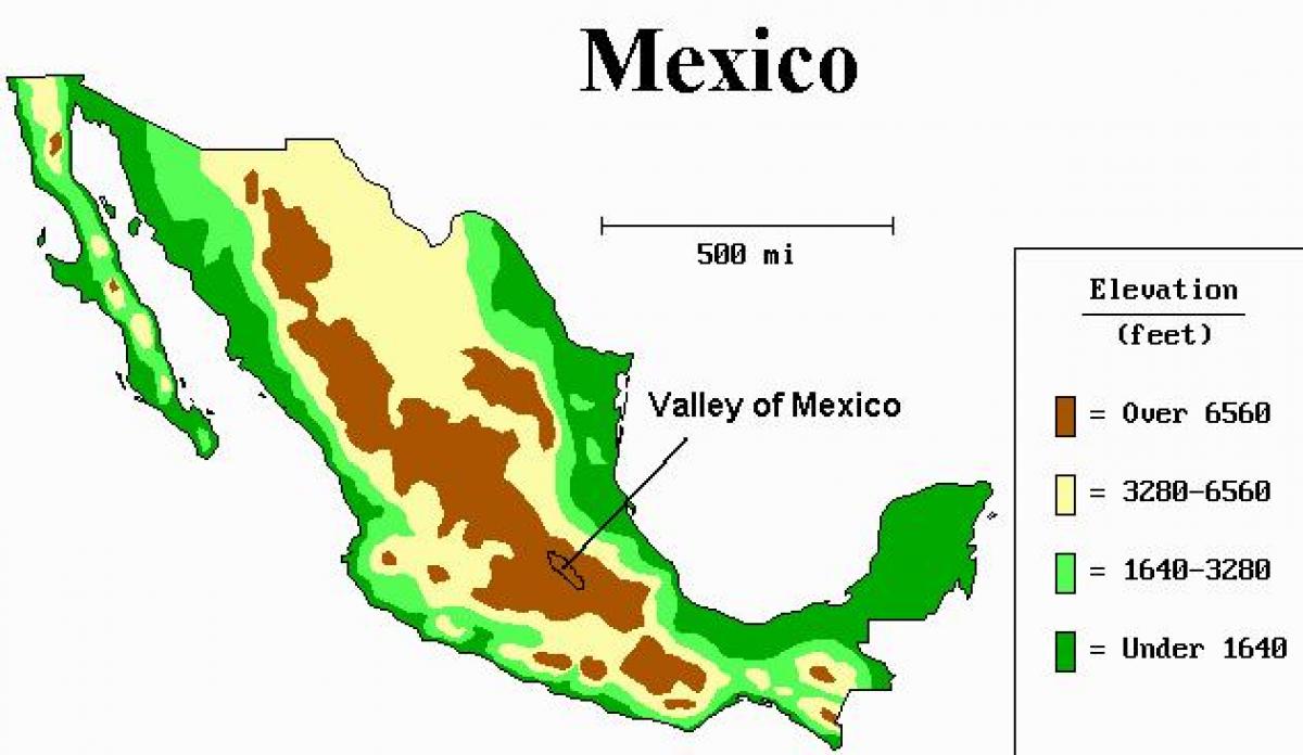 mapa doliny Meksyku
