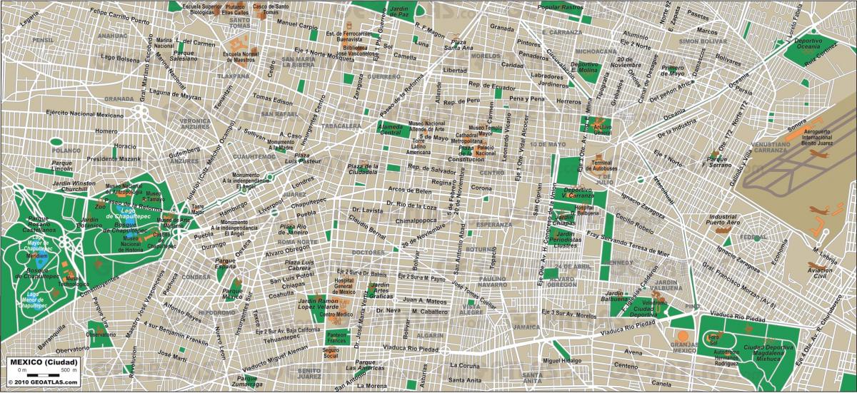 Meksyk mapa ulic