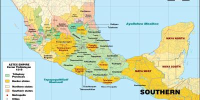 Tenochtitlan Meksyk mapie