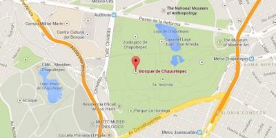 Parku Chapultepec mapie