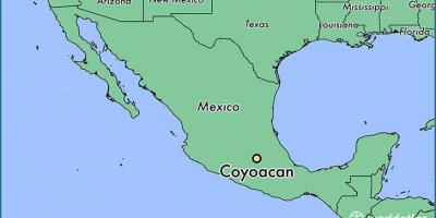 Койоакан w Meksyku mapie