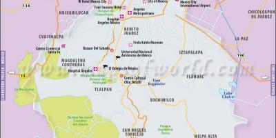 Lokalizacja mexico city mapie 