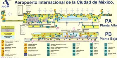 Lotnisko w Mexico city mapie