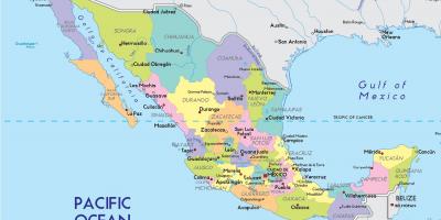 Mapa Meksyku państwa